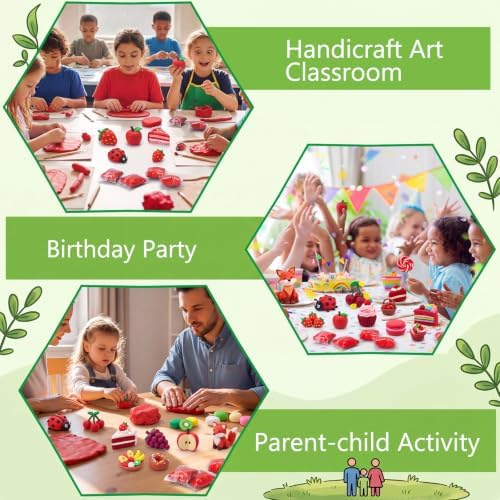 Air Dry Clay Bulk, Modeling Clay for Kids, 100 Pcs, Red - Image 6