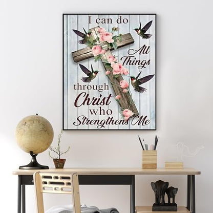 Yezavesu Cross Paint by Numbers Kit for Adults Beginner, Inspirational Adult Paint by Number Kits on Canvas Without Frame, DIY Acrylic Painting by Numbers for Home Wall Decor Gift 16x20 Inch - Image 6
