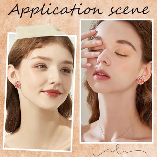 Beebeecraft 1 Box 50Pcs Earring Bezels Trays 18K Gold Plated Blanks Round Cabochon Prong Post Settings Stud Earring Findings with 12mm Tray and 50Pcs Earring Backs for Earring Jewelry Making - Image 5