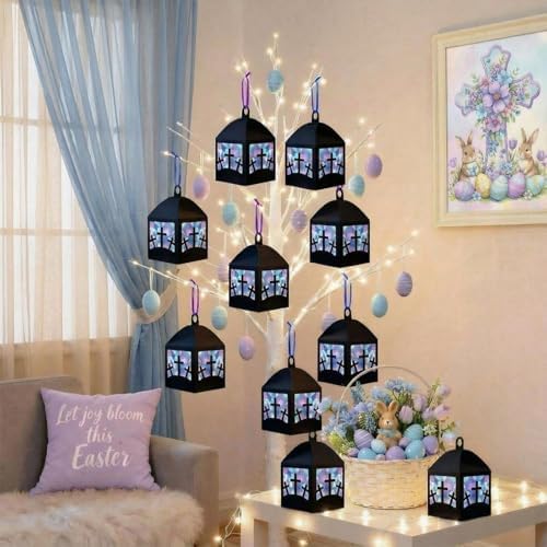 Maitys 16 Sets Christian Cross Paper Lantern Suncatcher Craft Kits - Image 6