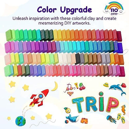 PeacePeo Polymer Clay Kit 215 Pcs Oven Bake Clay 110 Colors - Image 3
