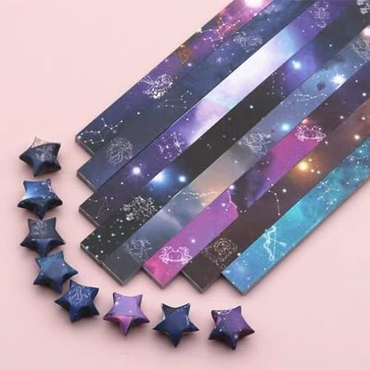 1080 Sheets Starlit Sky Origami Star Paper Strips 16 Different Styles by CKNCY