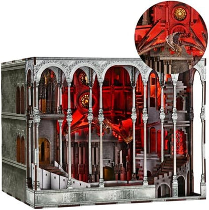 MiniCity Book Nook Kits for Adults - Book Nook Kit Bookshelf Decor DIY Miniature House Kit for Bookshelf - Craft Kits for Adults Booknook Model Kits Tiny House Arts and Crafts (Ember Castle) by MiniCity