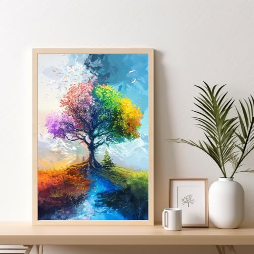 Tree of Life Framed Paint by Numbers Kit for Adults Beginner 8x12 inch - Image 2