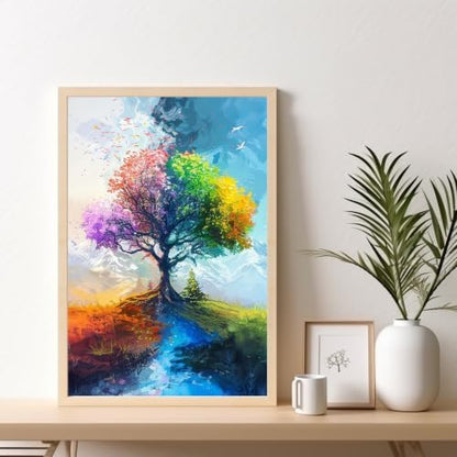 Tree of Life Framed Paint by Numbers Kit for Adults Beginner 8x12 inch - Image 2