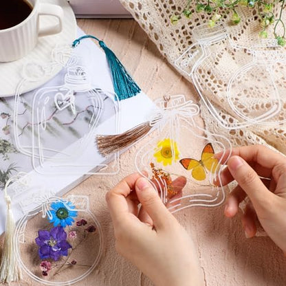 Taobary 91 Pcs DIY Dried Flowers Bookmarks Transparent, Stylish Color - Image 6
