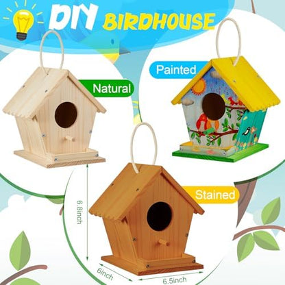 Juexica 2 Pack DIY Birdhouse Kits for Kids 8+ Build and Paint, Rotundity - Image 2