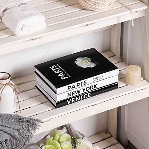 Decorative Books for Home Decor, 3 Pcs Coffee Table Books Decor, Faux Book for Decoration, Designer Fashion Book Decor Set for Living Room, Table, Shelf(White) - Image 3