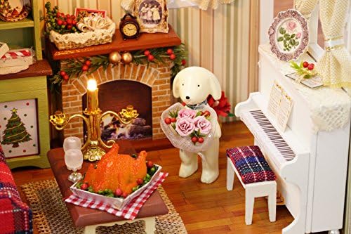Christmas DIY Miniature Dollhouse Kits - Wooden Mini Model House with LED Lights, Tiny Furniture & Accessories – Craft Building Kits for Adults – Birthday Valentine's Gift - Holiday Times - Image 7