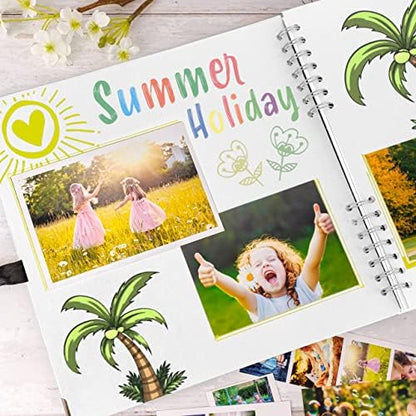 Scrapbook Album, 80 Pages, 11 x 11 Inch, White Photo Album, Scrap Book - Image 5