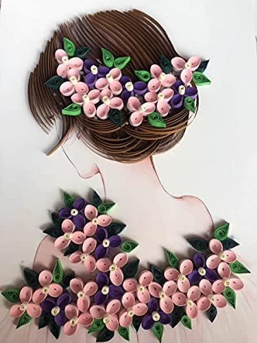 ODETOJOY Quilling Paper Gradient Quilling Strips 5MM Crafts Paper Filigrana Color Ramps Chromatic Crescendo 120pcs Length 21inch (Pink) - Image 3