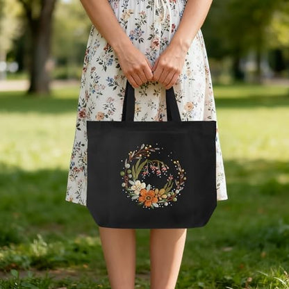 ERKOON Canvas Tote Bag Embroidery Kit for Beginners, Floral Arts Crafts Cross Stitch Kits for Adults Including Stamped Embroidery Bag with Hoops, Needle, Instruction and Color Threads (Flower) - Image 7