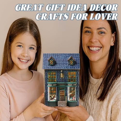 Kisoy DIY Miniature House Kit, Tiny House Building Kit with Furniture and LED Light for Adults and Teens, DIY Mini House Craft Kit, Decorations/Gifts for Family and Friends(Magic Shop) - Image 4