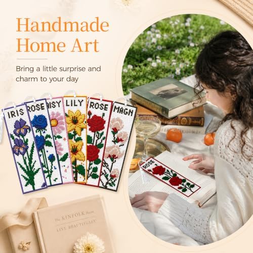 CYANFOUR 6 Pcs Cross Stitch Bookmark Kit for Beginners - Image 6
