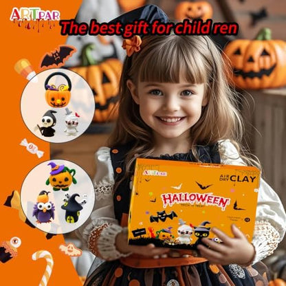 ARTPAR Kids Halloween Air Dry Clay Crafts, 12 Boxes Modeling Clay Kit - Image 6