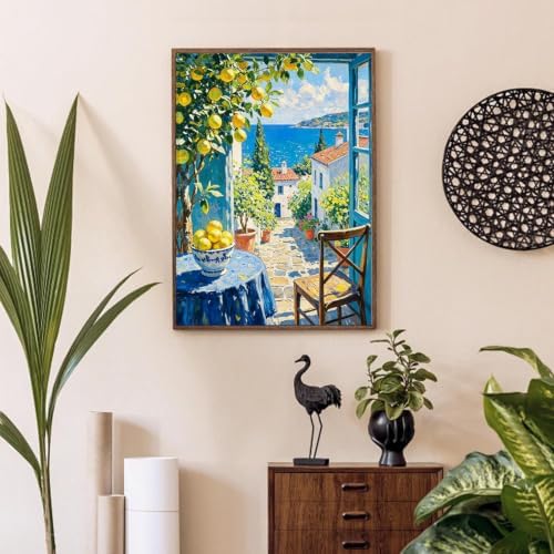 Beach Cute Lemons Paint by Numbers Kit for Adults Beginner (Without Frame) - Image 6