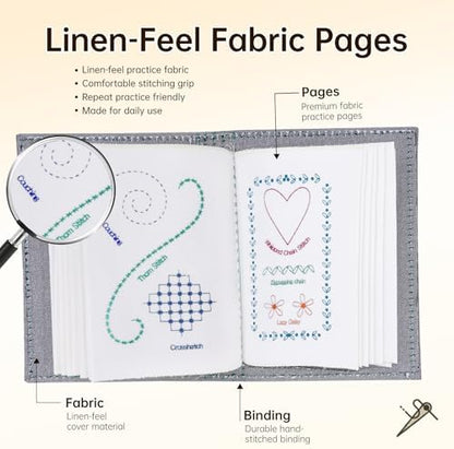 86-Piece Complete Sewing Kit + Illustrated Guide to 106 Embroidery Stitches | DIY Embroidery Kit: A One-Stop Starter Kit to Take You from Beginner to Expert [Portable Embroidery Workshop] - Image 4