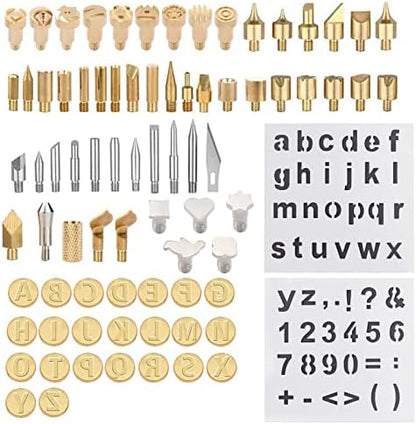 82 PCS Wood Burning Accessories for Pyrography Pen Wood Embossing Carving DIY Crafts by Tuijodaix