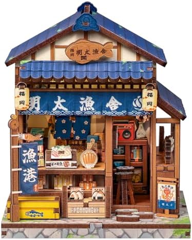 Cutefun DIY Miniature House Kit, 129 Pcs 3D Wooden Puzzle Tiny House by Cutefun