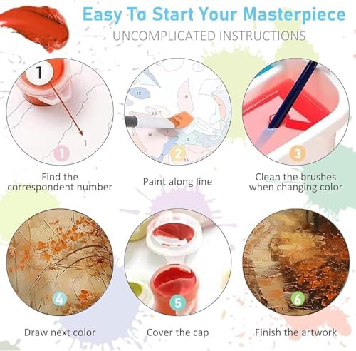 WUDWL Fall Paint by Numbers Kit for Adults,Color By Numbers for Adults - Image 6