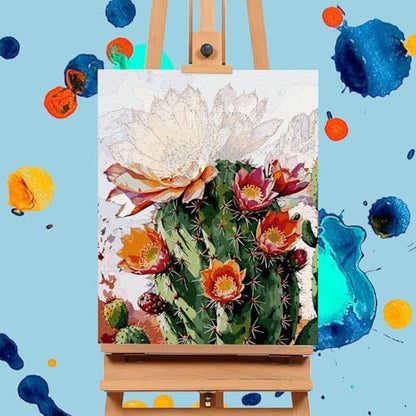 Paint by Numbers Kit for Adults, Cactus DIY Acrylic Canvas Painting Set - Image 4