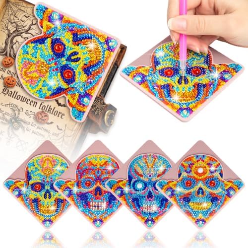 WIVICO 4Pcs Diamond Painting Bookmarks, Diamond Pearl Art Kits for Adults by WIVICO