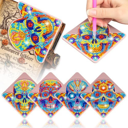 WIVICO 4Pcs Diamond Painting Bookmarks, Diamond Pearl Art Kits for Adults by WIVICO