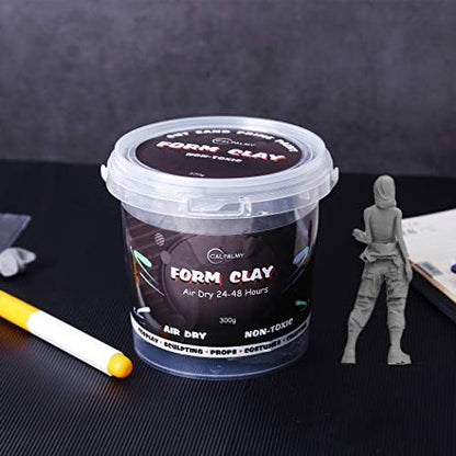 CALPALMY Moldable Foam Clay (Gray) - 300g High Density Air Dry Clay Perfect for Intricate Designs, Sculpting, Cosplay, Crafting, Prop Making - Cutting with Knife or Rotary Tool, Sanding or Shaping - Image 6
