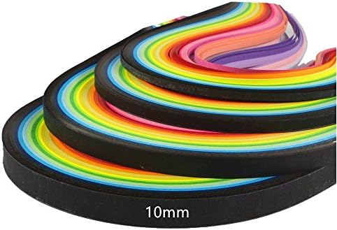 ODETOJOY Quilling Paper Strips 10mm 260 Strips Set DIY Origami Paper Quilling Art Length 39cm (26color 10mm) by ODETOJOY
