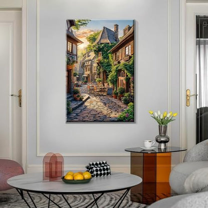 ATDMS City Street Scene Paint by Numbers Kit for Adults with Frame - Image 5