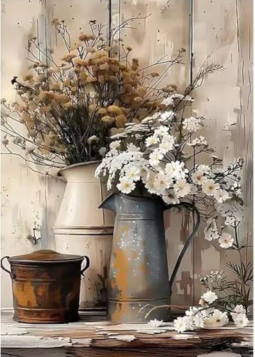 MYBISYMQQ Flower Stamped Cross Stitch Kits, DIY Flowers Cross Stitch Ornament Kits for Adults Beginners, Counted Embroidery Needlepoint Kits Home Decor Cross Stitch Patterns 15.7x11.8 inches by Unknown