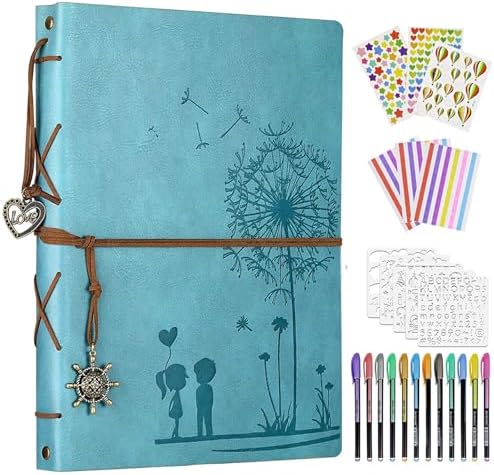 ZEEYUAN Love Scrap Book Photo Album Vintage Travelling Journal Scrapbook Album, Love Memory Photo Book Couples Scrapbook Supplies for Anniversary Mothers Day Scrap Books Gifts for Mom Grandma by ZEEYUAN