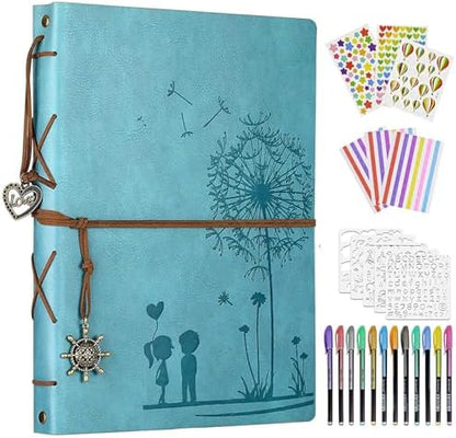 ZEEYUAN Love Scrap Book Photo Album Vintage Travelling Journal Scrapbook Album, Love Memory Photo Book Couples Scrapbook Supplies for Anniversary Mothers Day Scrap Books Gifts for Mom Grandma by ZEEYUAN