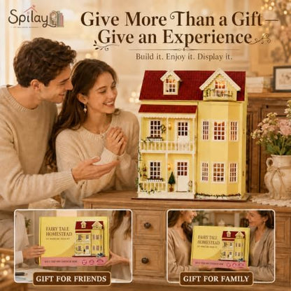 Spilay DIY Miniature House Kit for Adults, Miniature Dollhouse Building Kit - Image 6
