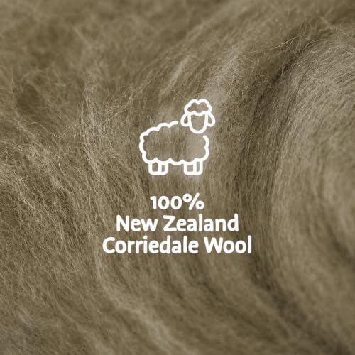 Woolbuddy Corriedale Wool Roving Kit for Needle Felting (Brown) 20g Each - Image 2