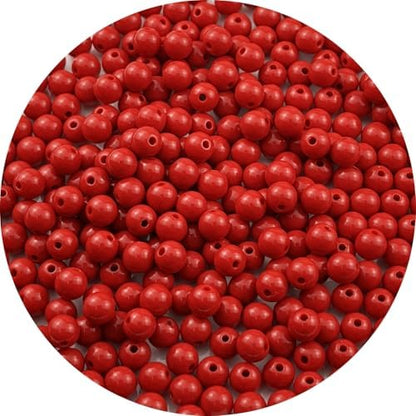 300pcs Acrylic Round Beads for Crafts 8mm Resin Candy Color Spacer Beads with Hole for Jewelry Making Sewing Crafts Decoration Necklaces Bracelets Earrings Supplies(Red) by Unknown