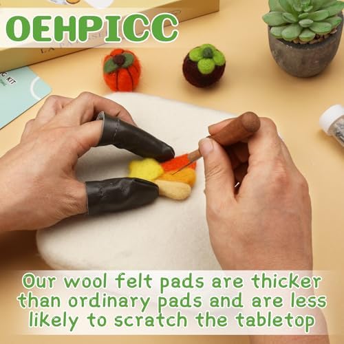 OEHPICC 128 Pcs Needle Felting Tool Kit, 6×6 Inch Wool Felting Pad - Image 4
