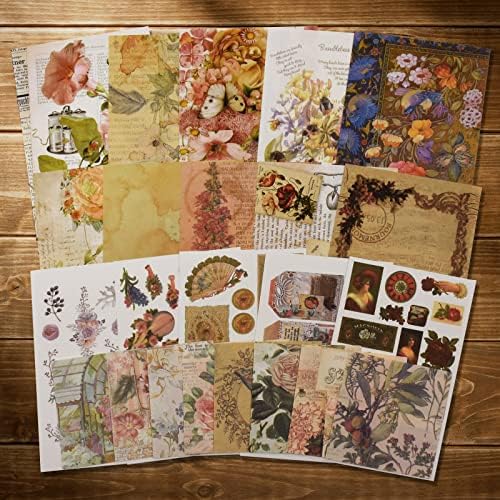 Vintage Scrapbooking Supplies Kit 83PCS Vintage Stickers for Journaling - Image 3