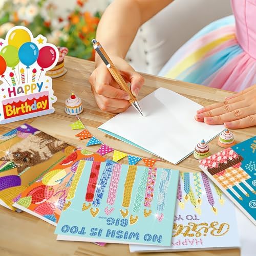 Saillong 24 Pack Happy Birthday Diamond Art Card with Envelopes - Image 2