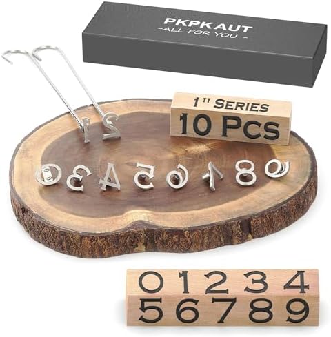 10Pcs 1" Custom Branding Iron for Wood, Leather Branding Stamp by PKPKAUT