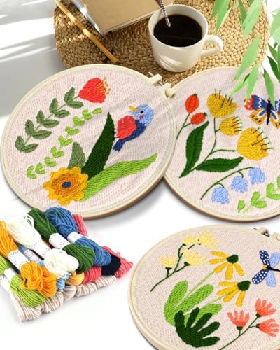 TINDTOP Punch Needle Kits, Flowers Punch Embroidery Kits for Adults - Image 7