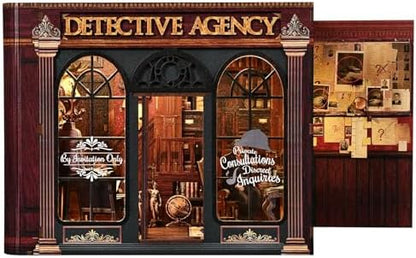TOYQI Book Nook Kit for Adult, DIY Miniature Dollhouse Kit,Detective Agency by TOYQI