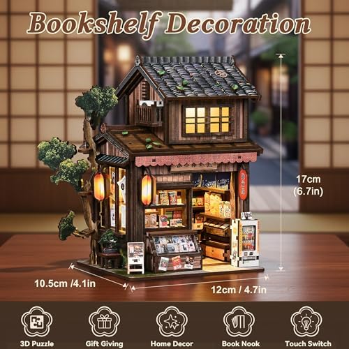 ISSEVE Book Nook Kit, Japanese Miniature House Kit Dollhouse for Adults - Image 2