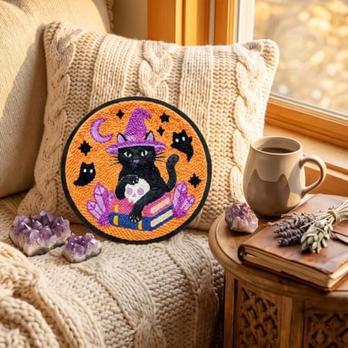 BEUNITONE Halloween Theme Punch Needle Embroidery Kit Adult Beginner - Image 5