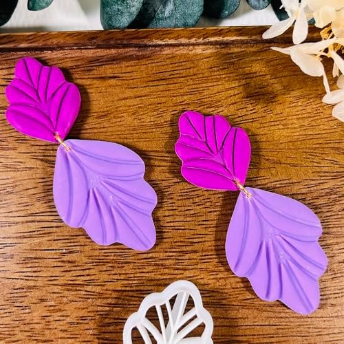 Xaekicr Polymer Clay Cutters Leaf & Feather Shapes – 2 Sizes Clay Earring Cutters for Polymer Clay Jewelry, Molds and Tools for DIY Dangle Earrings - Image 6
