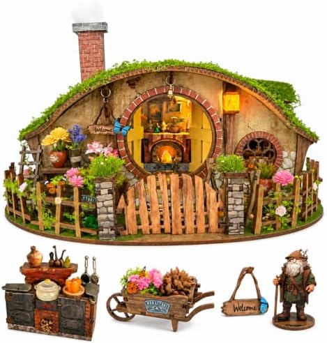 Spilay DIY Miniature House Kit for Adults, Miniature Dollhouse Kit by SpilayDIYDollhouseMiniature