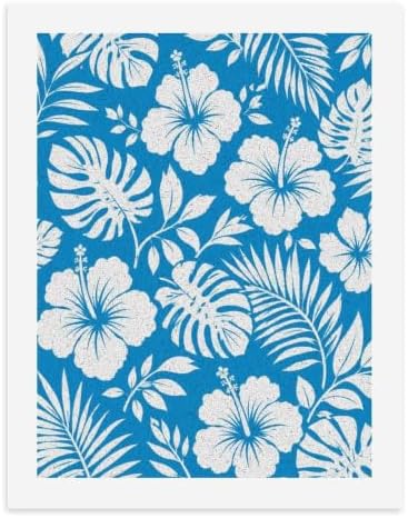 Bozfoxa Paint by Numbers Kit for Adults Beginner Blue Tropical Floral by Unknown