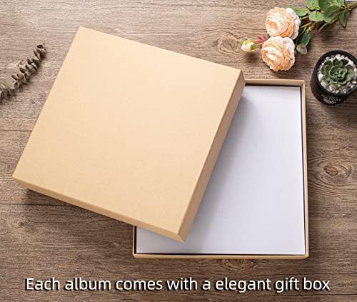 Super Large Photo Album Self Adhesive Scrapbook Album for 4×6 5×7 8×10 10×12 or Bigger Pictures DIY Magnetic Linen Cover Album 80Sheets/160Pages DIY Photo Album(White) - Image 6