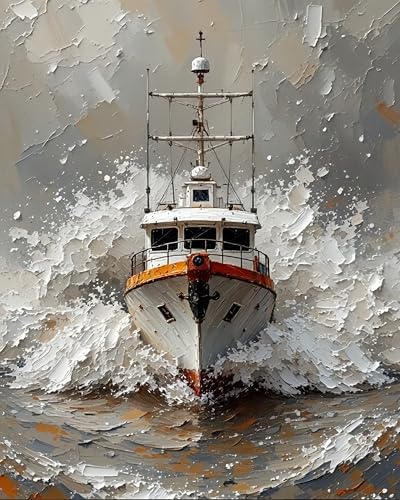 GXGLLPZBY Ship Painting by Numbers Kit for Adults Beginner,15.7X19.7 Inch by GXGLLPZBYZBYHW