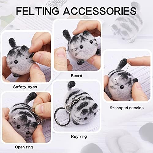 QMNNMA Needle Felting Starter Kit, Maine Coon Needle Felting Set - Image 4